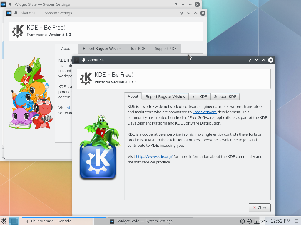 KDE 5 与 KDE 4
